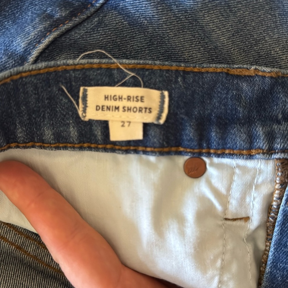 Madewell high rise denim shorts